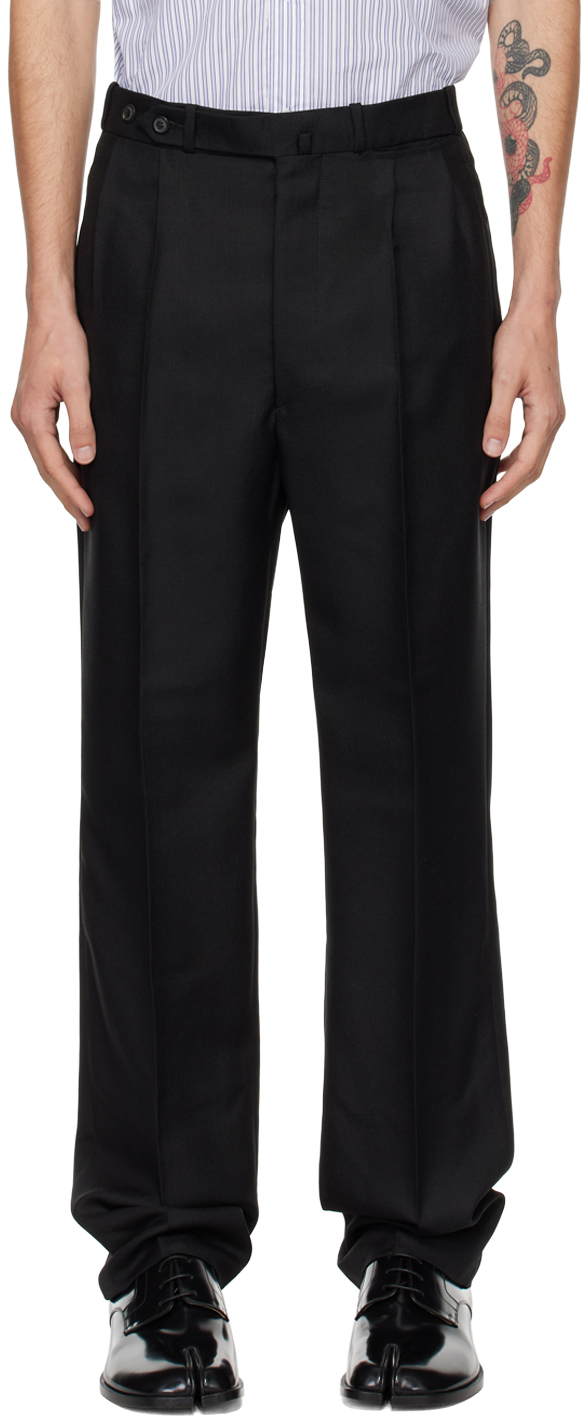 Black Pleated Trousers