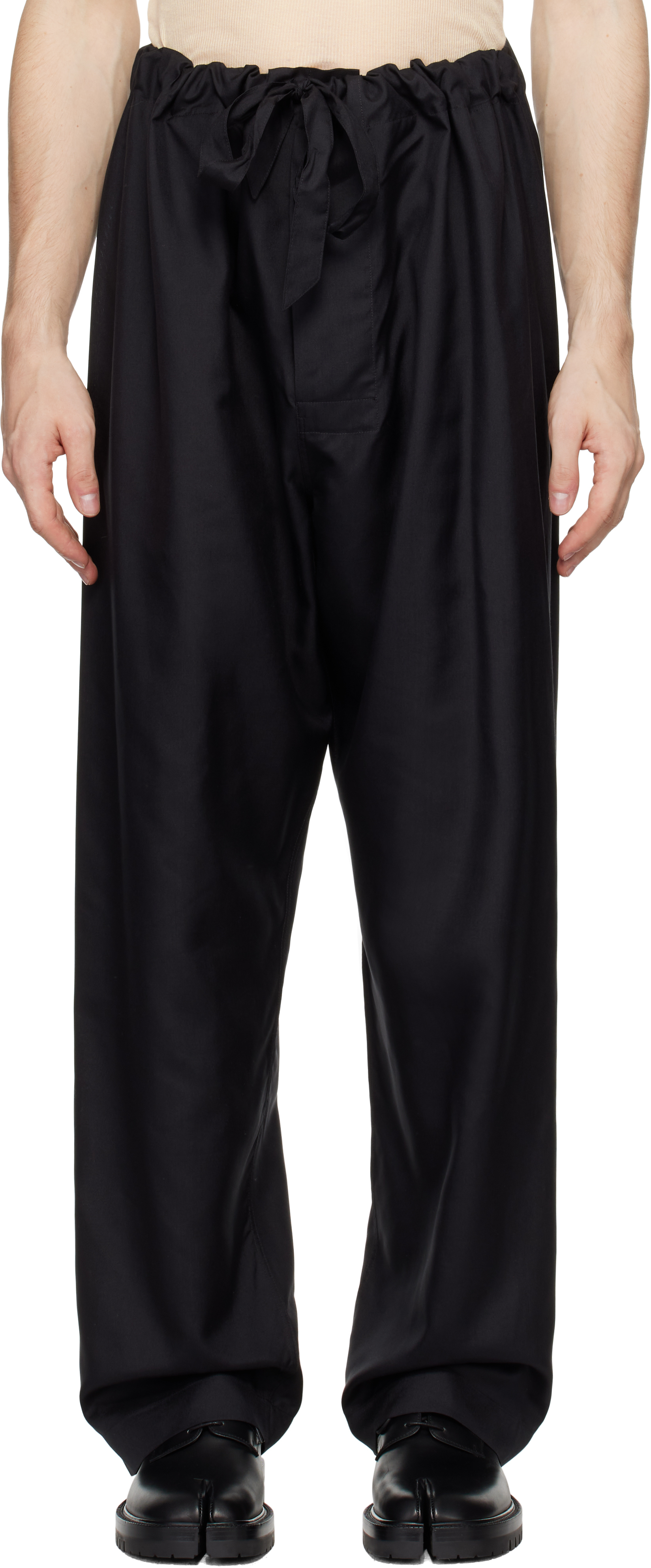 Black Drawstring Trousers