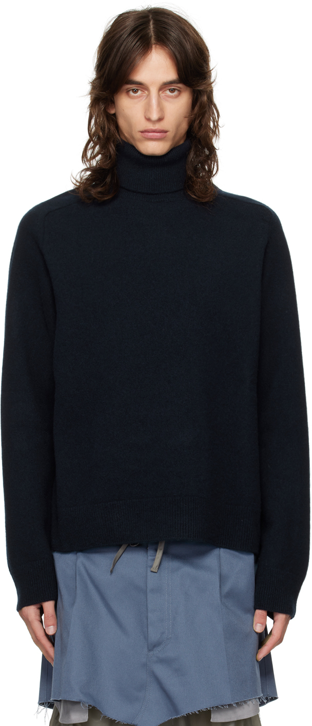 Navy Brushed Turtleneck