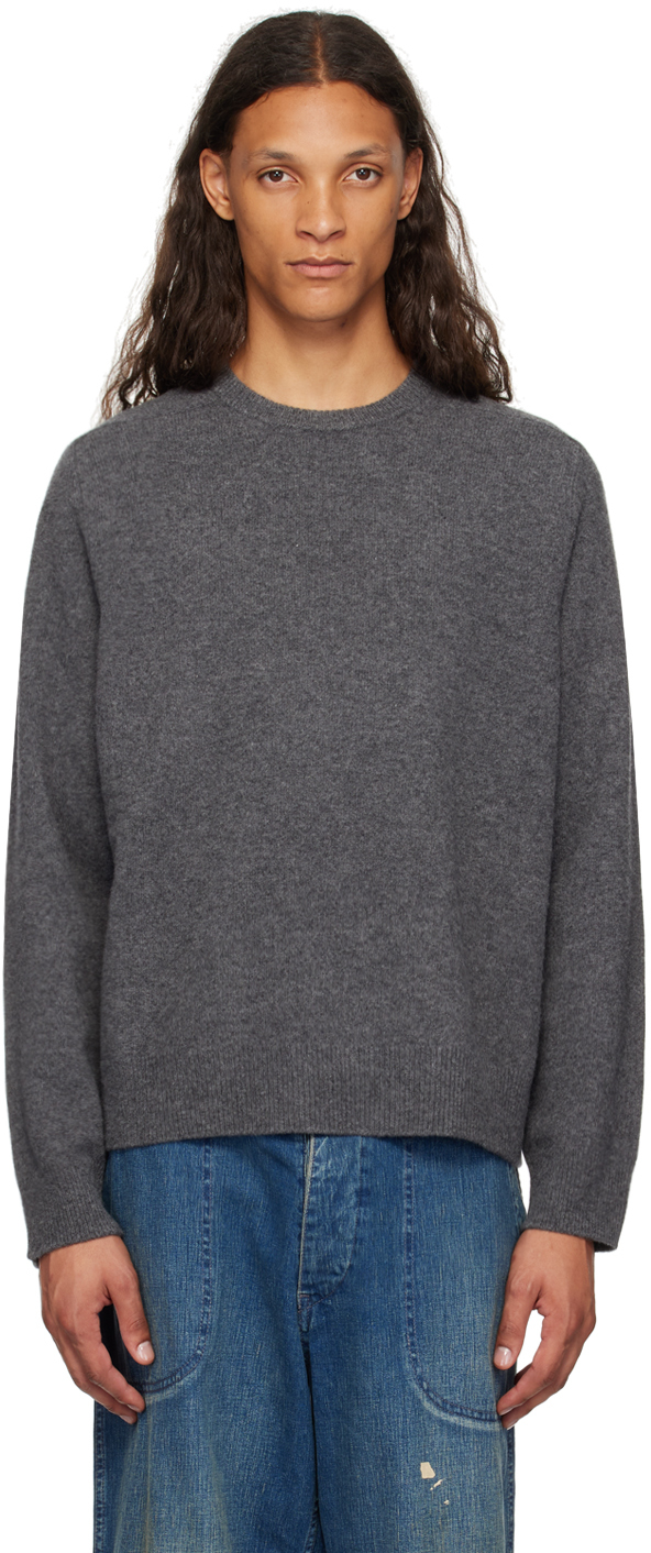 Shop Maison Margiela Gray Washed Sweater In 859m Charcoal