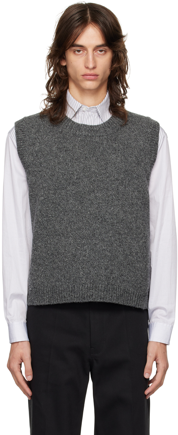 Gray Crewneck Vest