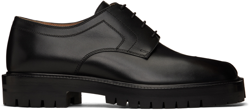 Black Tabi Lace-Up Derbys