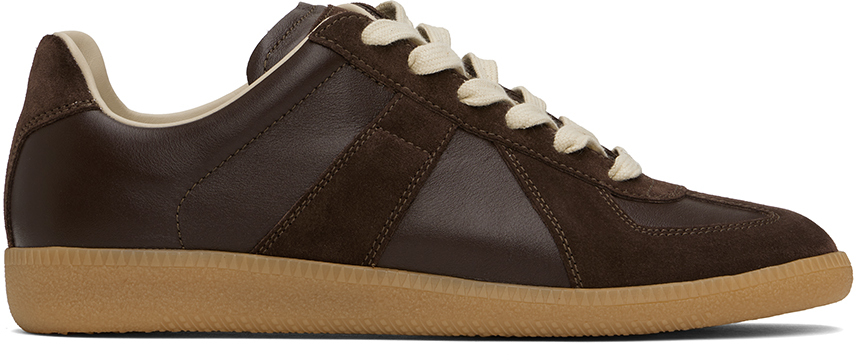 Shop Maison Margiela Brown Replica Sneakers In T2264 Chic Brown