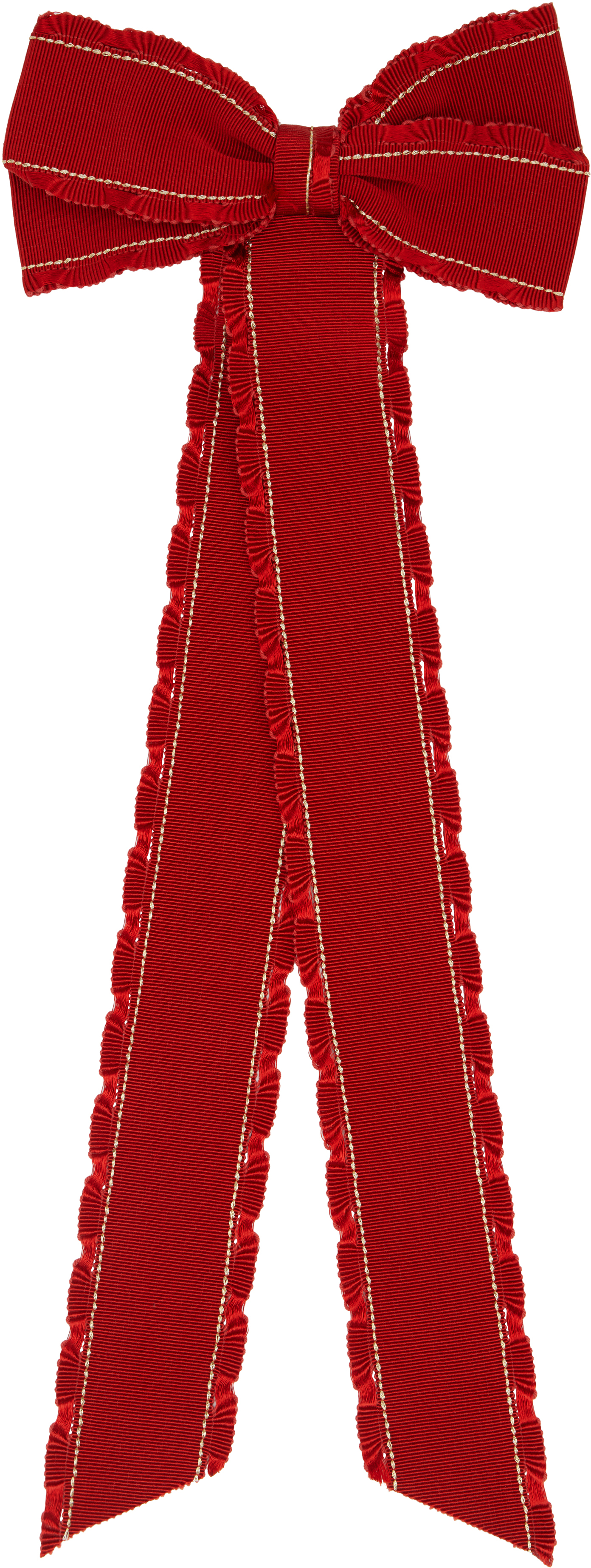 Red Winners Sash Bow Barrette