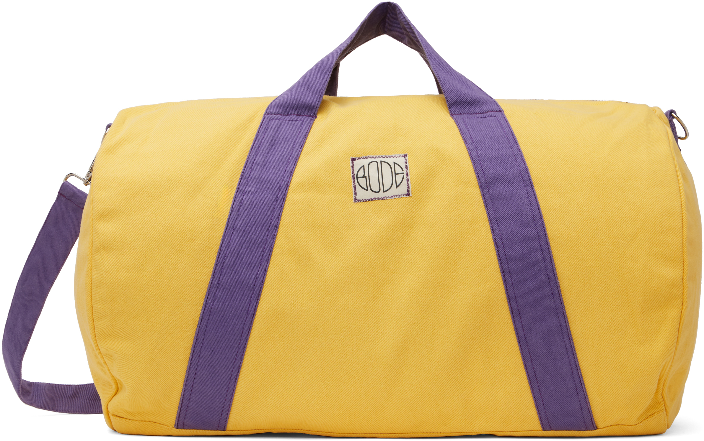 Yellow 
Purple Two-Tone Gym Duffle Bag