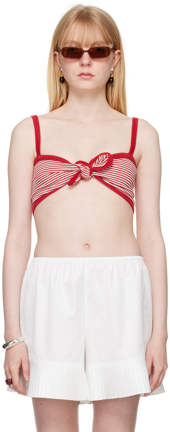 Red Revere Stripe Bra