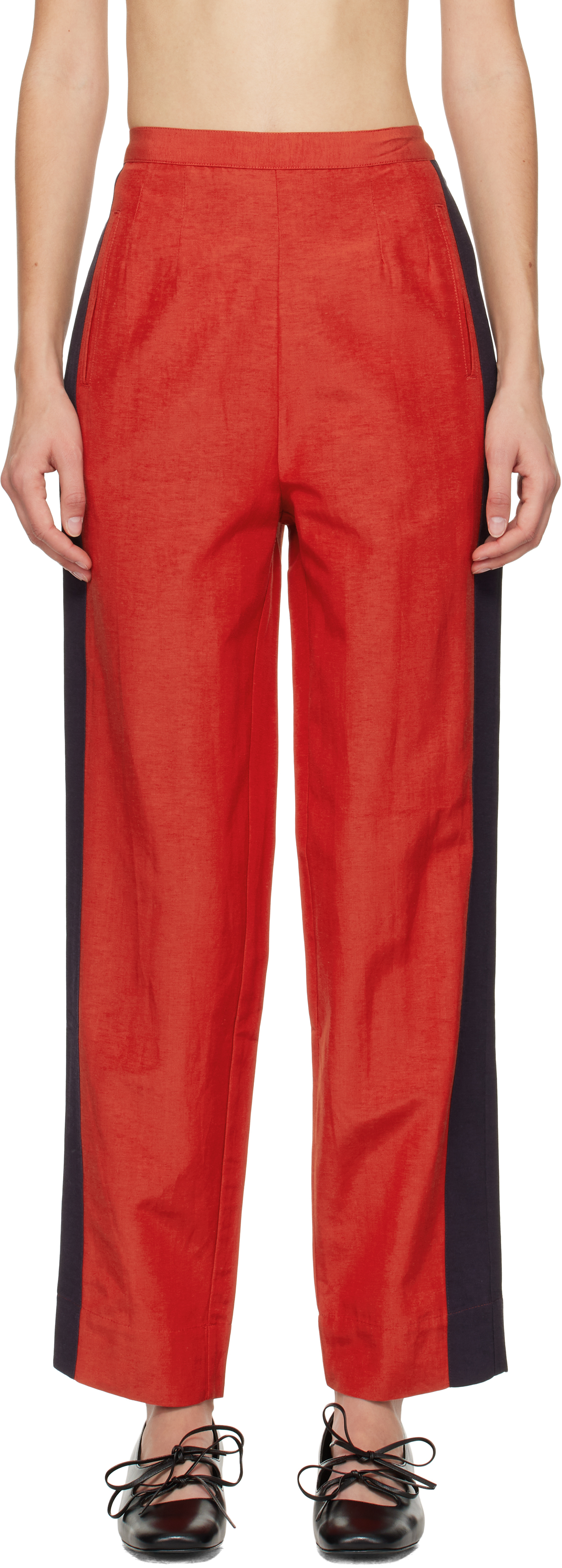 Red & Navy Waterfront Trousers