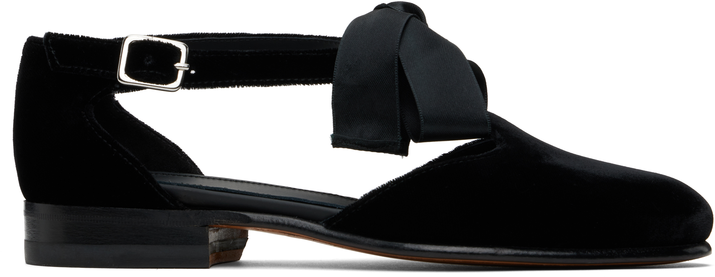 Black Velvet Theater Ballerina Flats