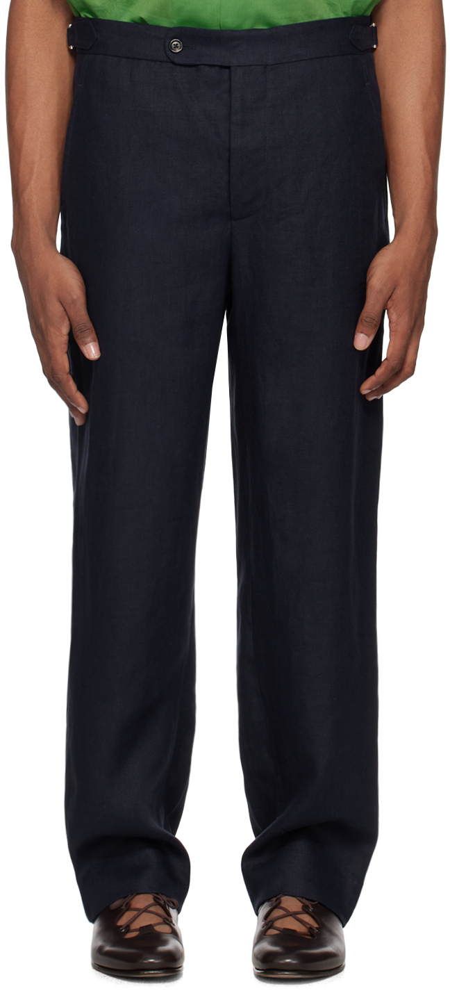 Bode Navy Suiting Trousers In Blue