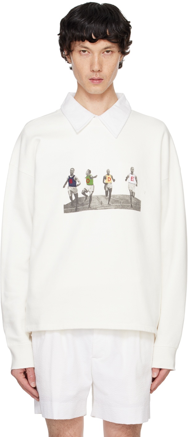 White Finish Line Sweatshirt