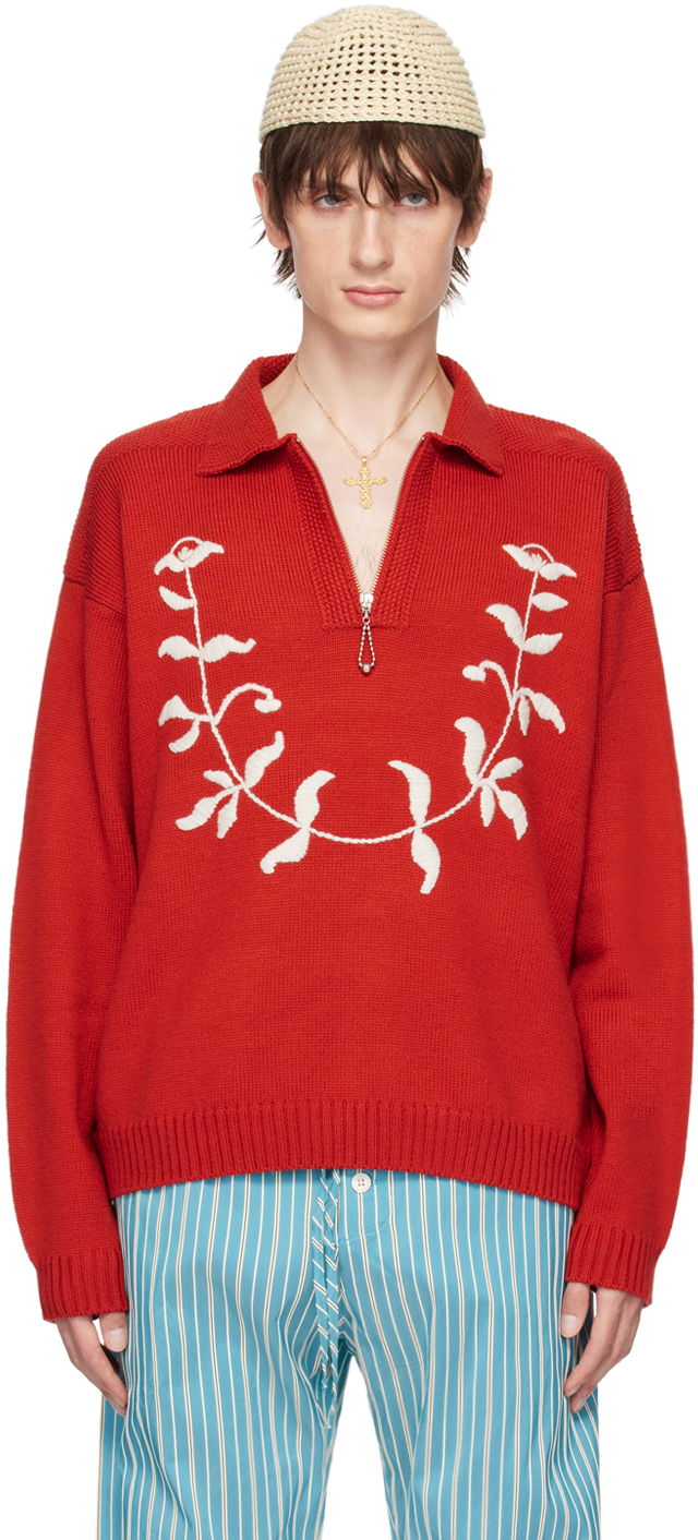 Red Floret Polo