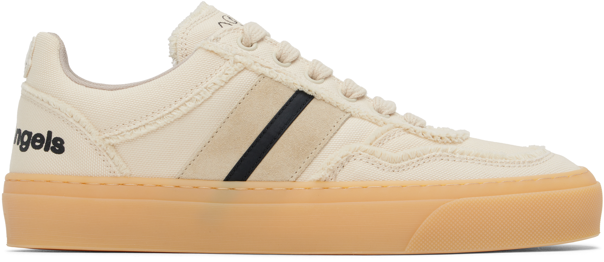 Moncler x Palm Angels Beige Low Top Sneakers