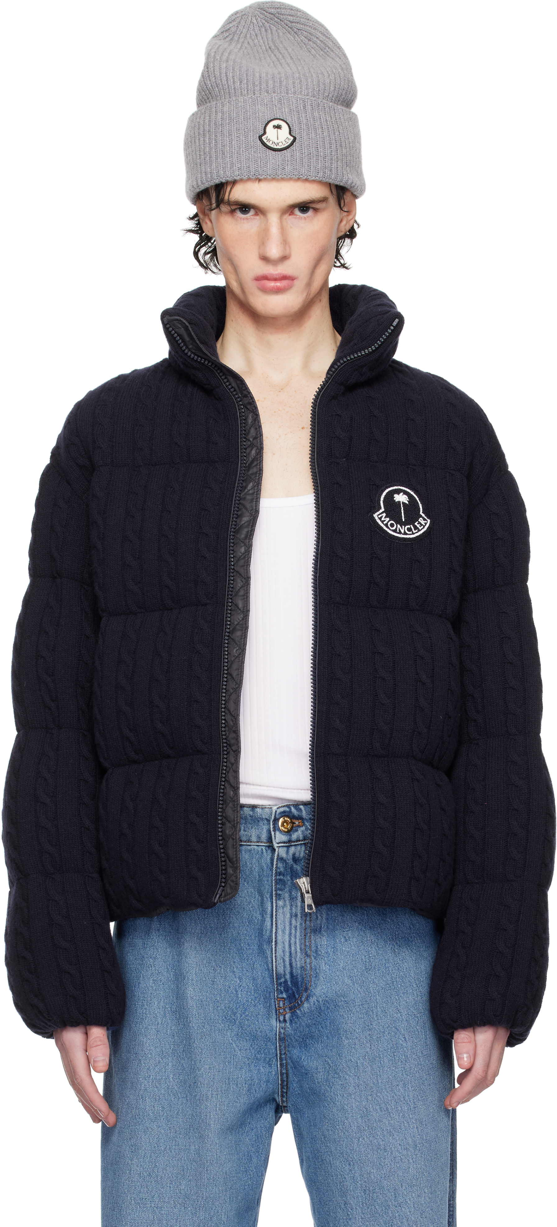 Moncler Genius: Moncler x Palm Angelsコレクション ネイビー Austru