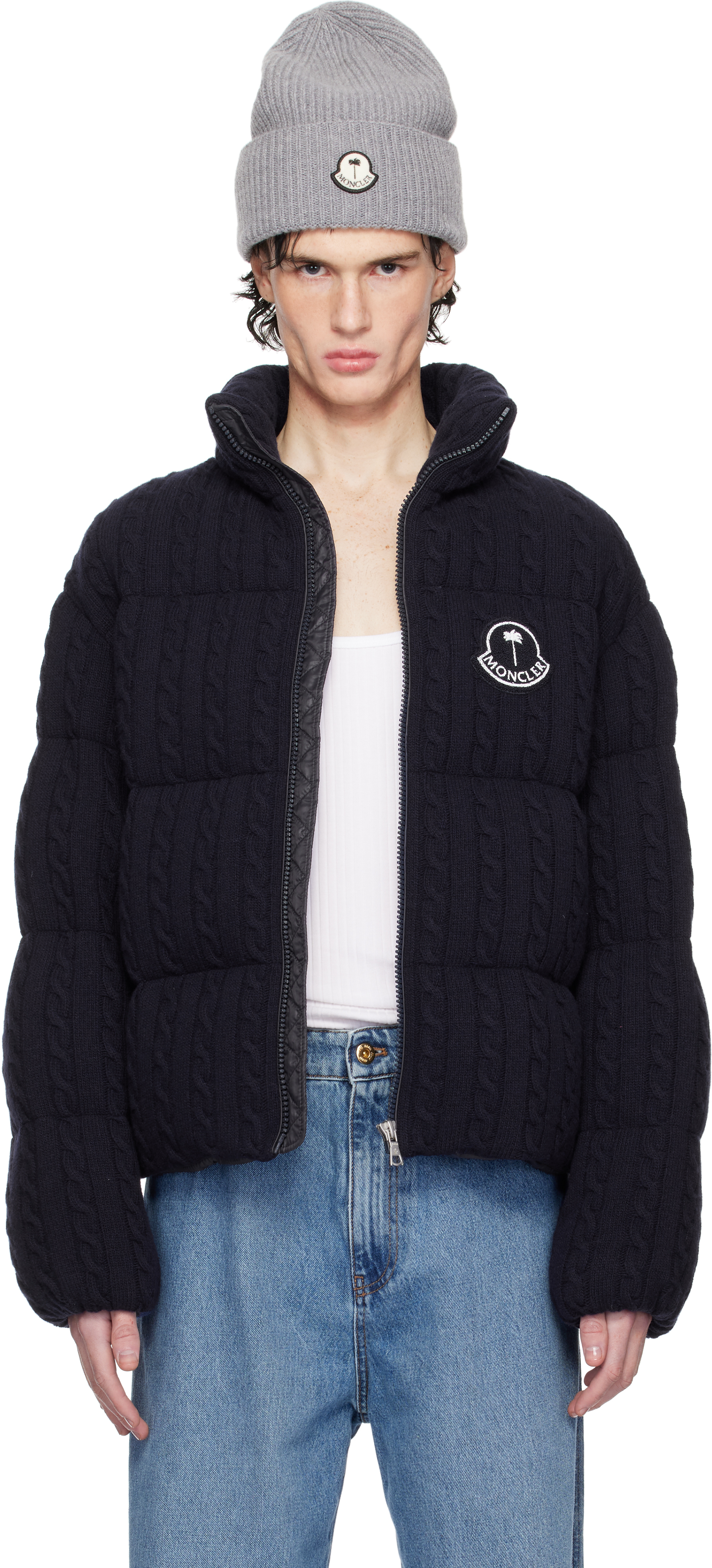 Moncler x Palm Angels Navy Austru Down Jacket