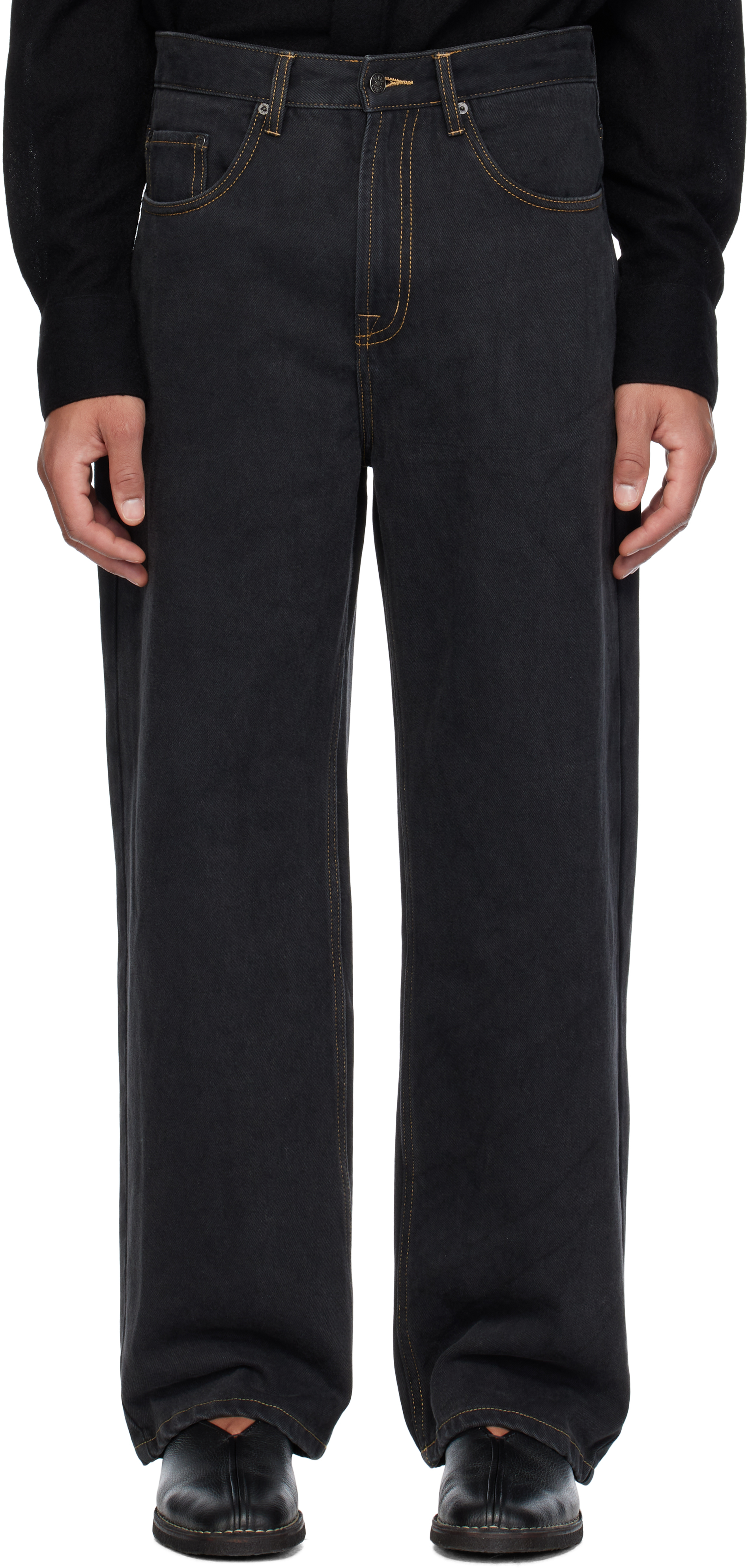 Black Straight Leg Jeans