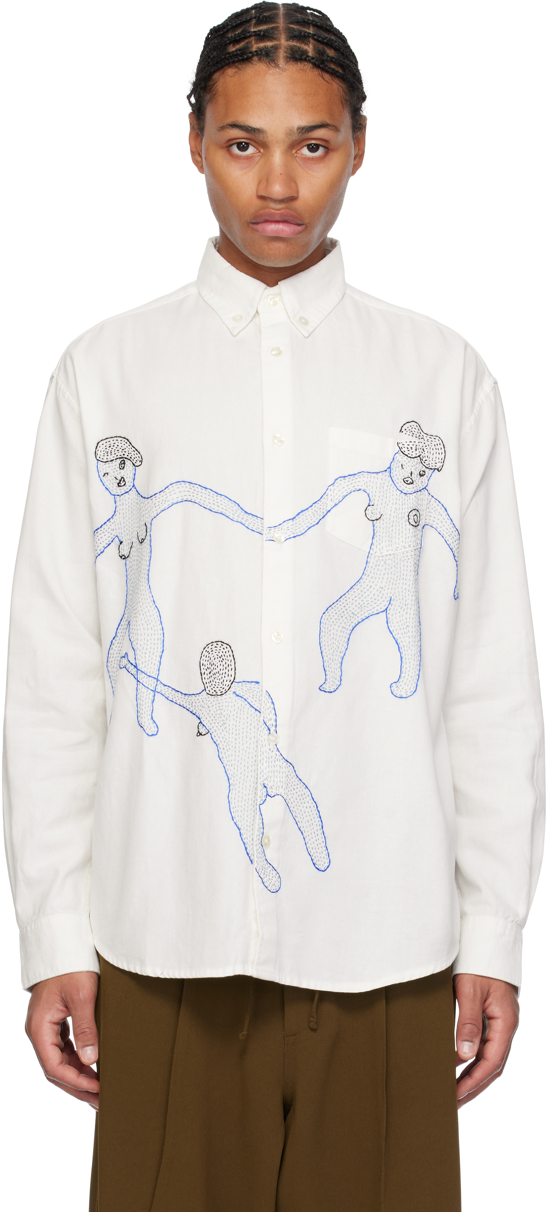 Glass Cypress Ssense Exclusive White 'woman' Shirt