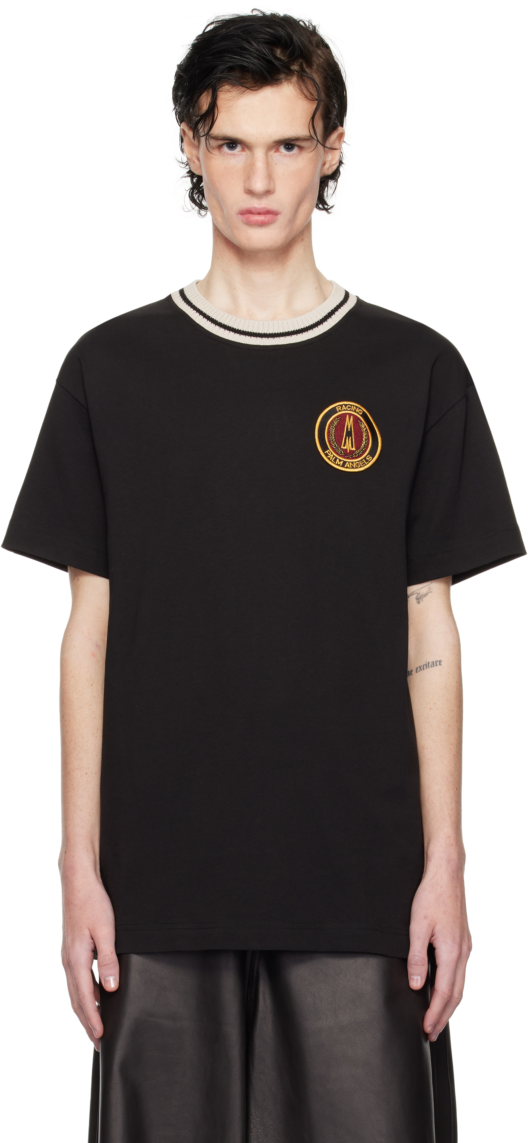 Moncler x Palm Angels Black Racing T-shirt