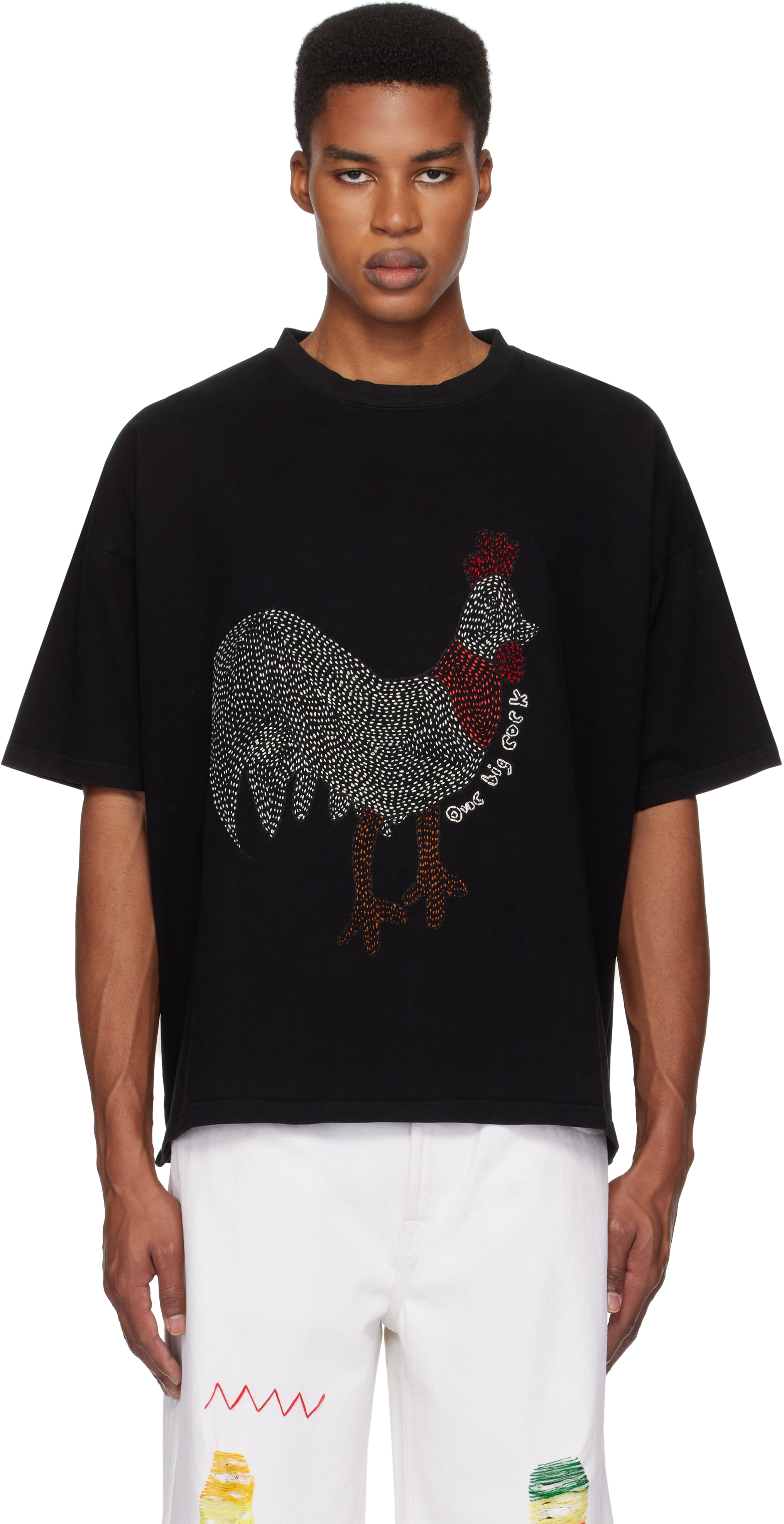 SSENSE Exclusive Black 'One Big Cock' T-shirt