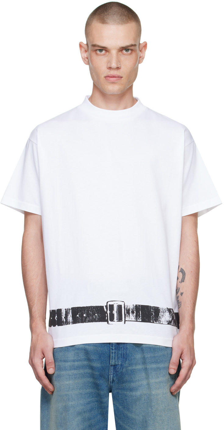 Shop Random Identities White Belt T-shirt