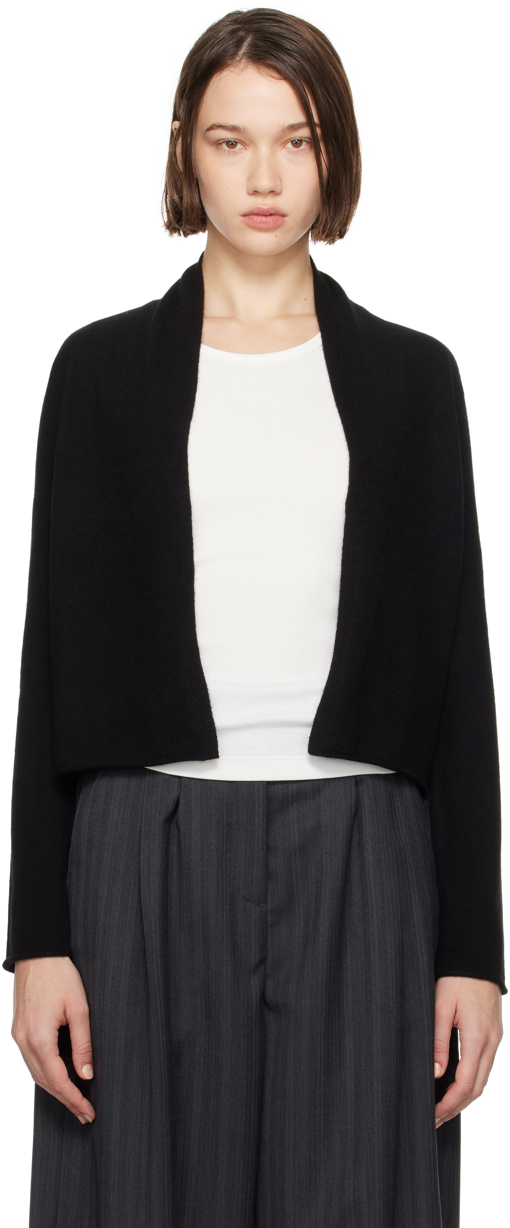 Shop Guest In Residence Black Stealth Cardigan In Blk Black