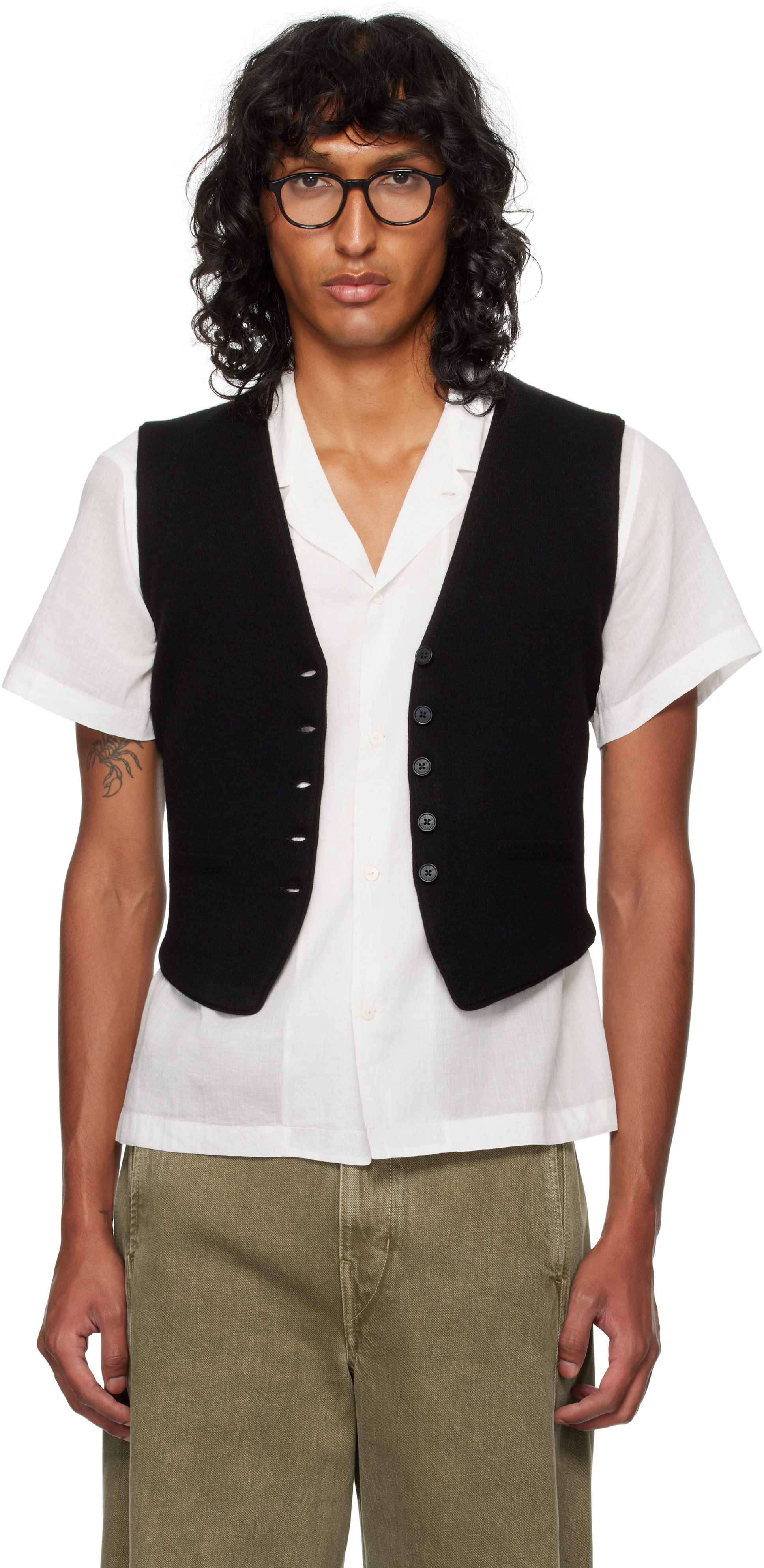 Guest in Residence Black Tailored Vest