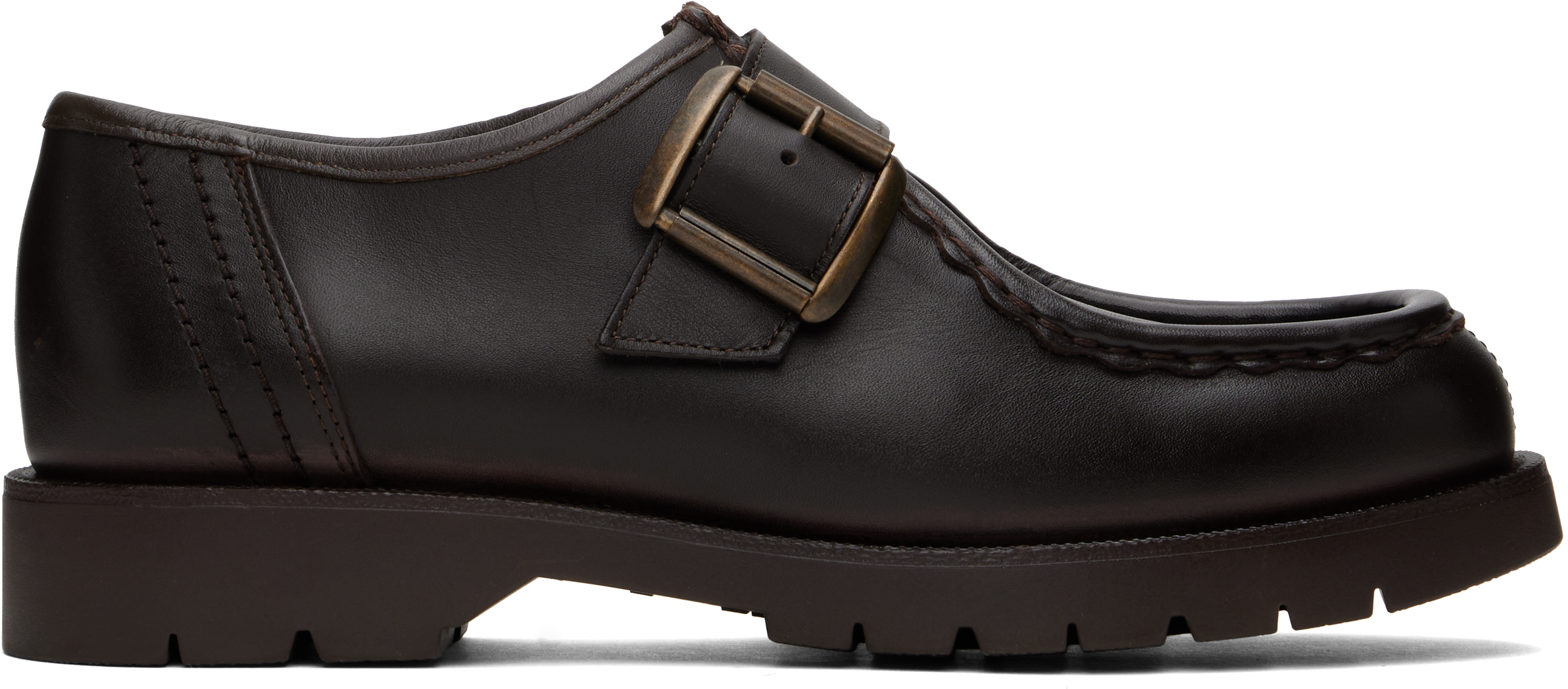 Kleman Brown Convoi Monkstraps In Marron