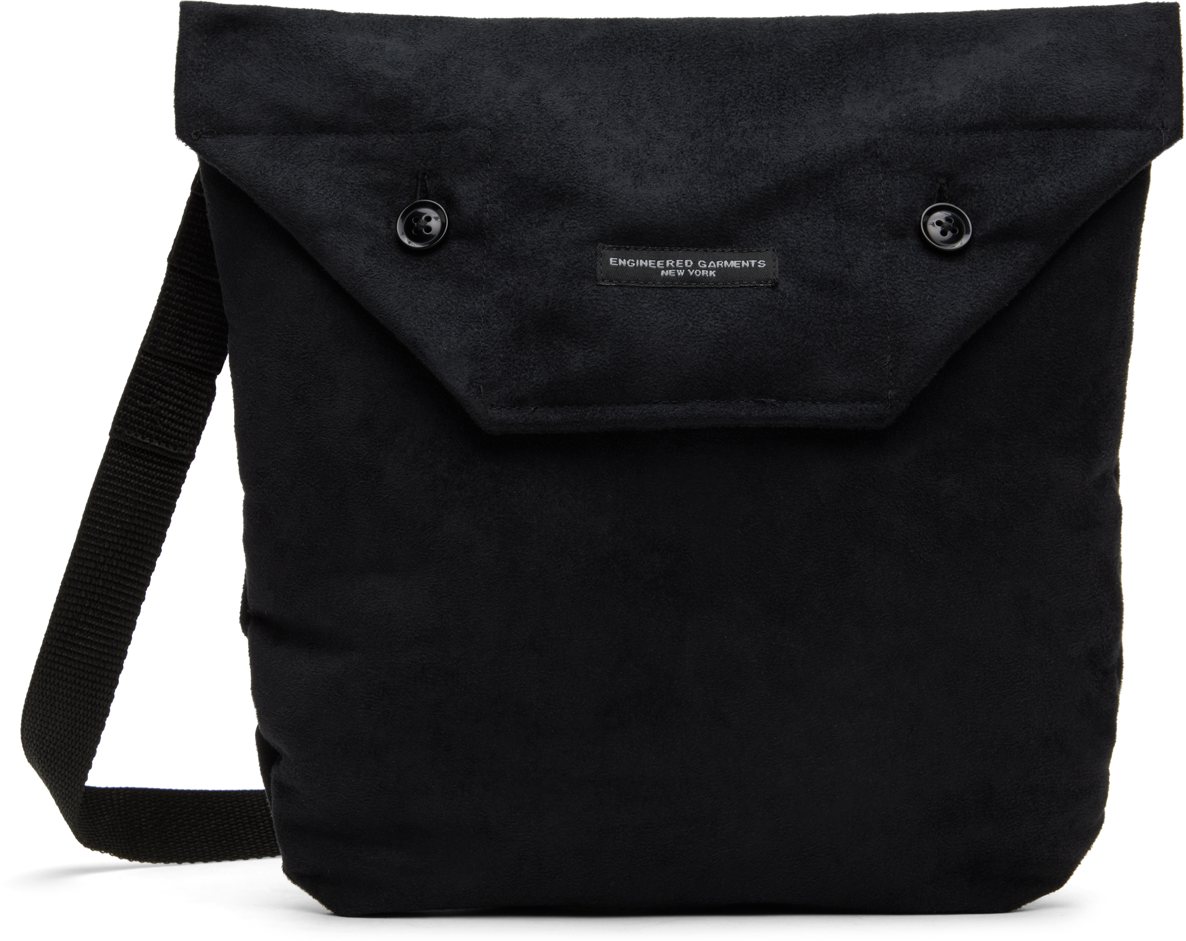 Engineered Garments Black Shoulder Pouch Tote In Ct279 A - Black Poly