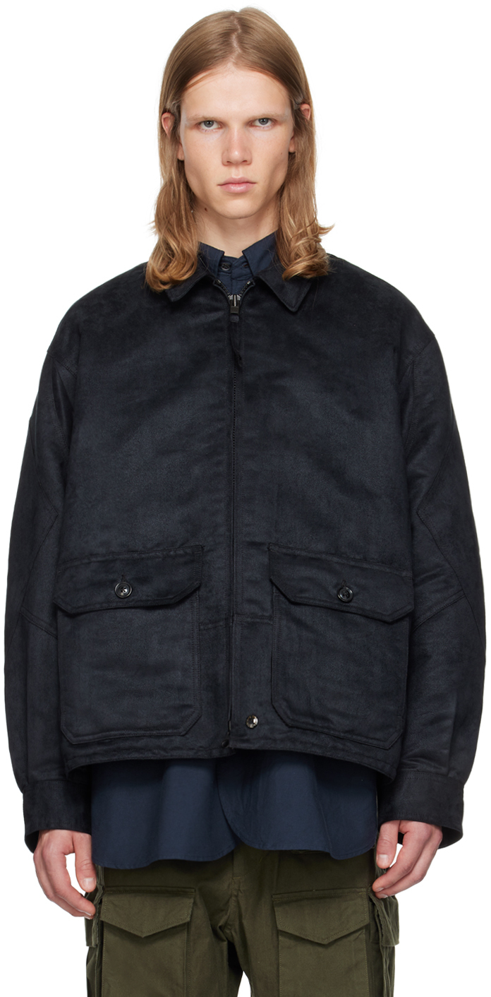 Shop Engineered Garments Black G8 Jacket In Ct279 A - Black Poly