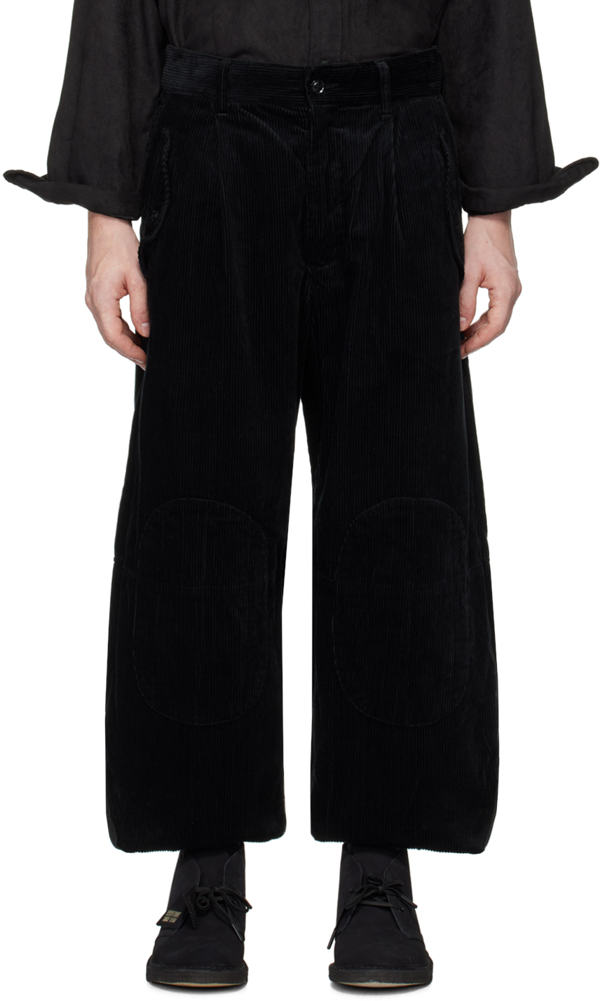 Shop Engineered Garments Black Iac Trousers In Wp011 Black Cotton 8