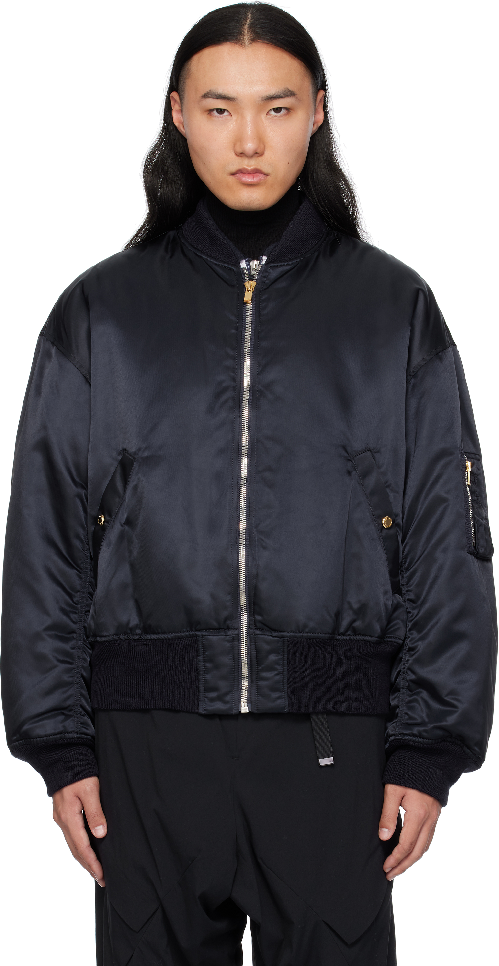 Navy 2Way MA-1 Bomber Jacket