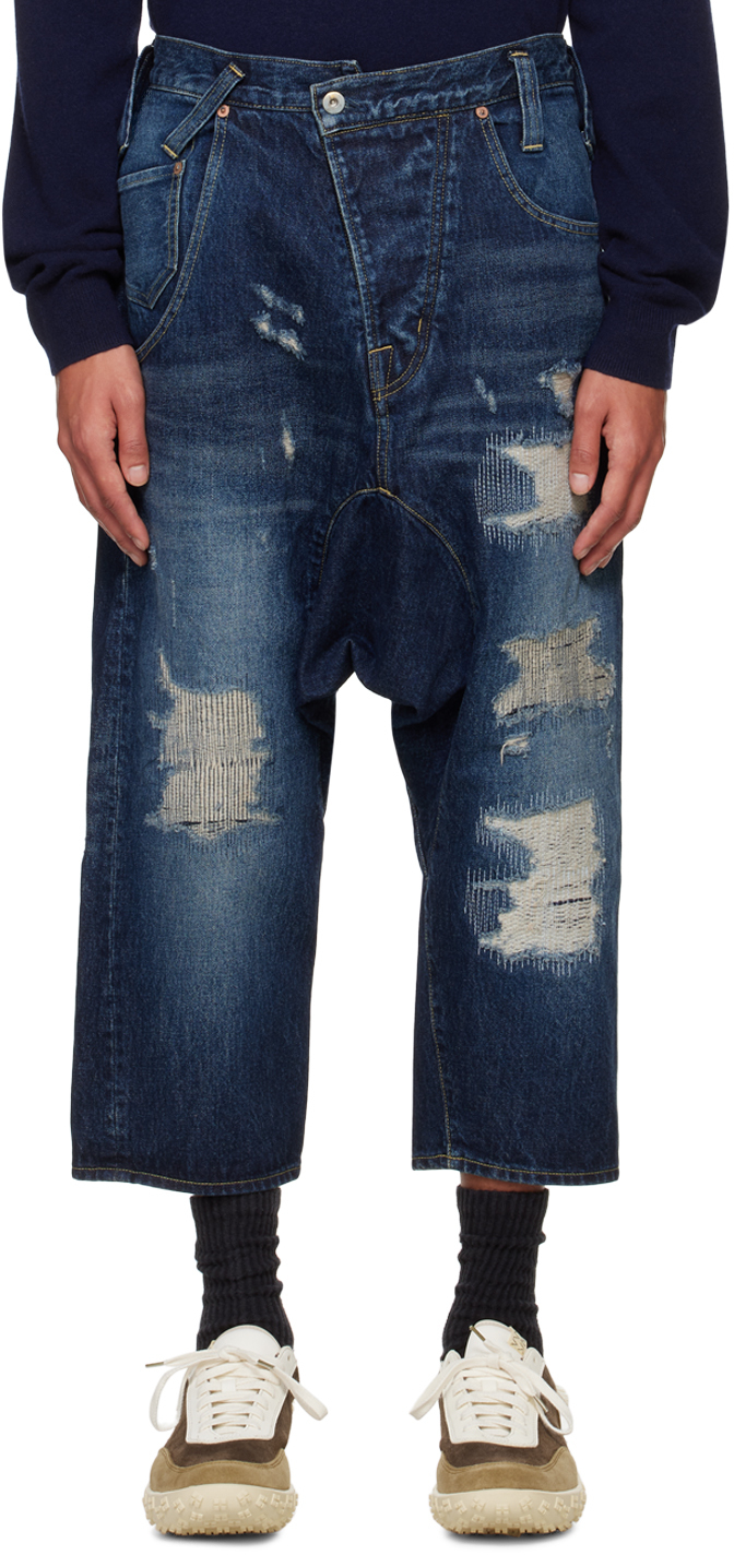 Indigo Graffiti 5P Sarouel Jeans