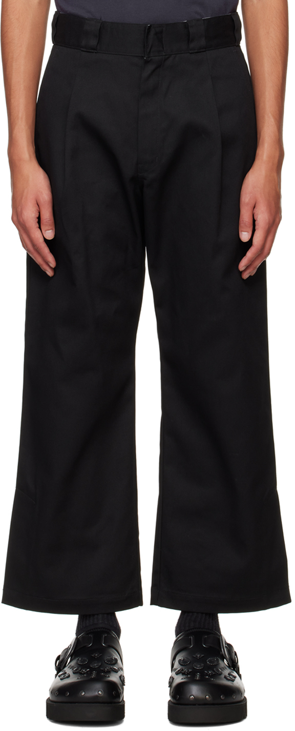 FUMITO GANRYU Black Dickies Edition Side Slit Trousers Cover