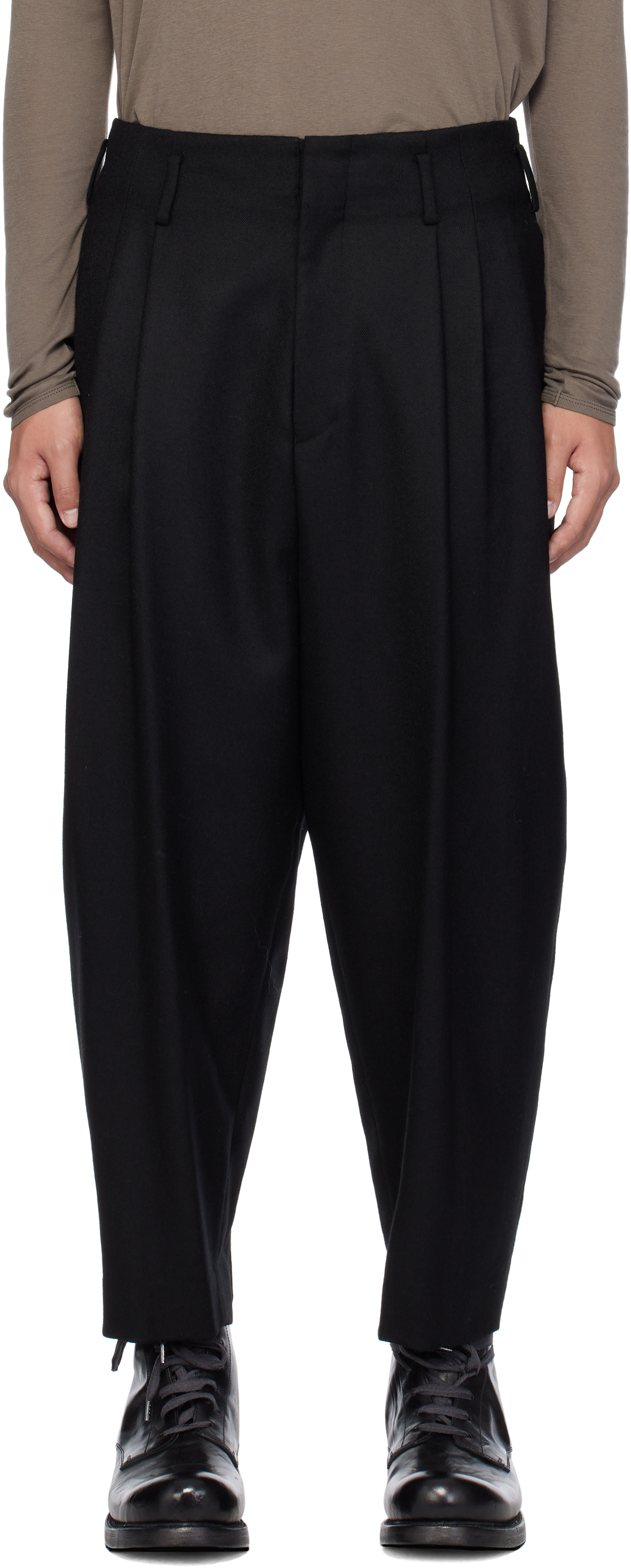 Black Mixture Trousers