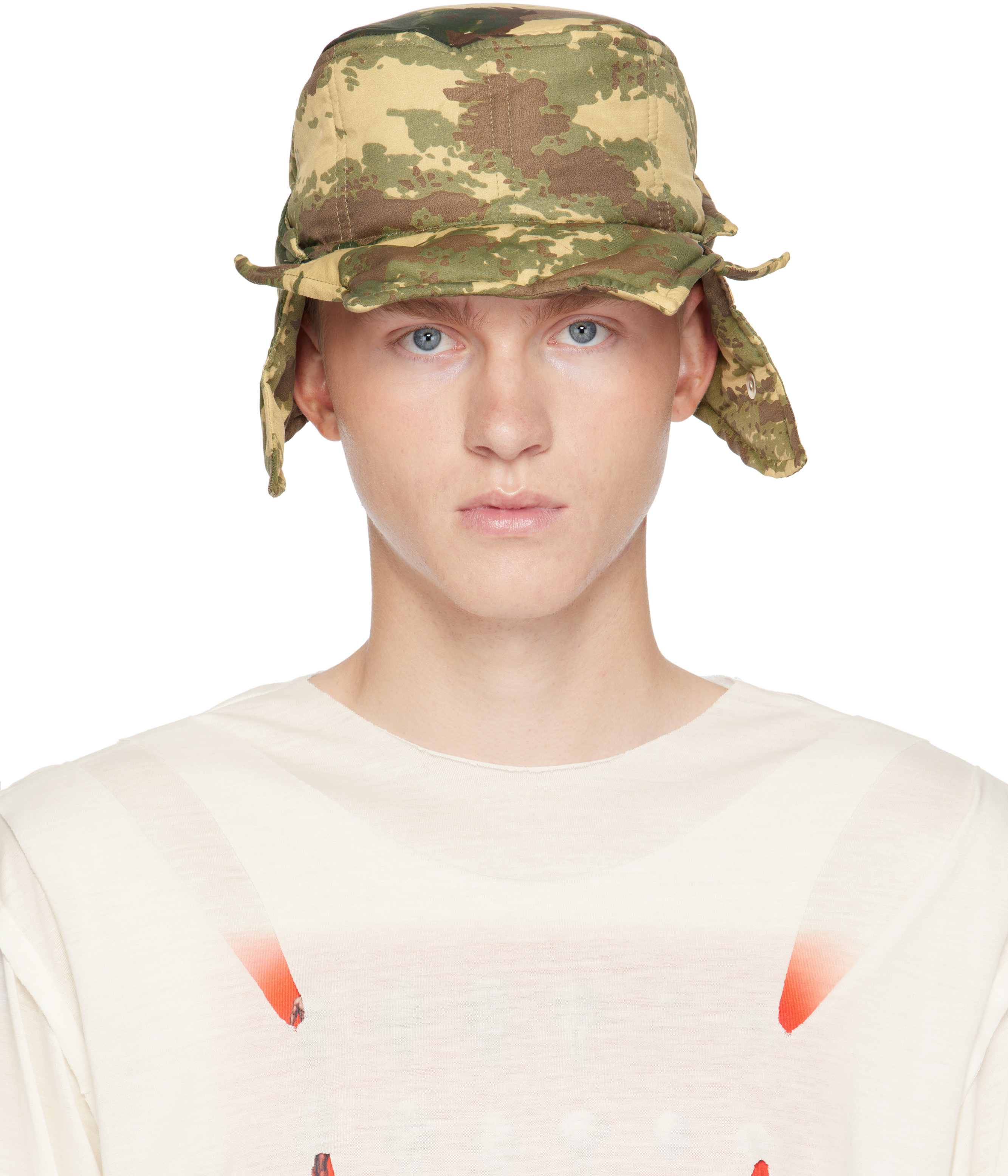 Shop Yaku Khaki Camo Manta Cap