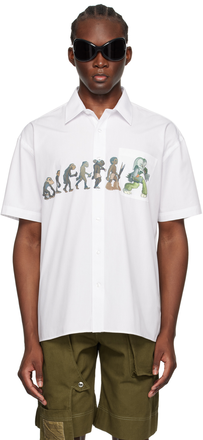 Shop Yaku White Elli Evolution Shirt