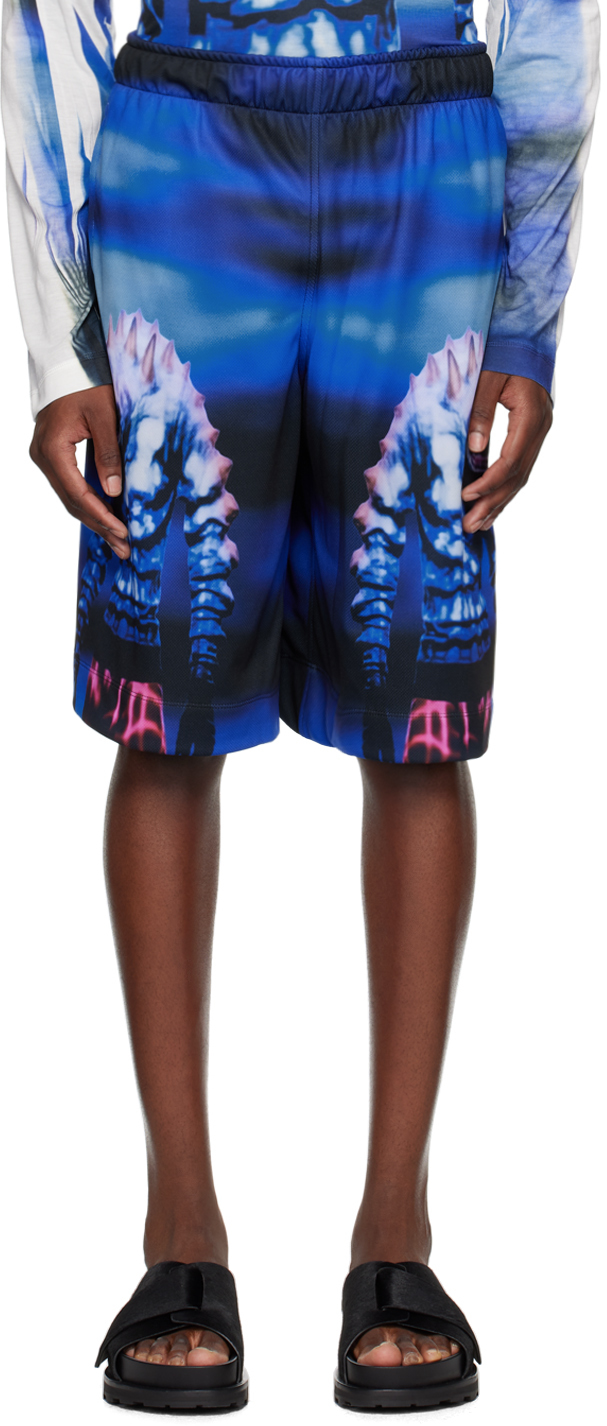 Shop Yaku Blue 300ad Kojo Shorts