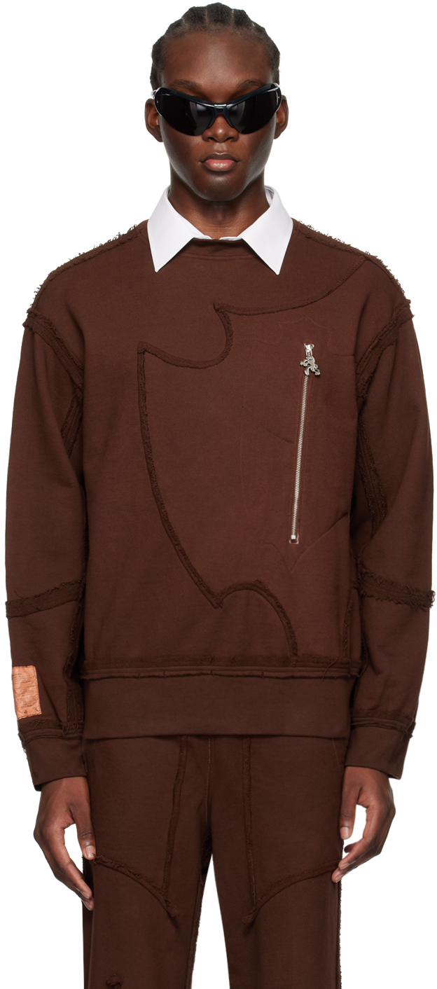 Shop Yaku Ssense Exclusive Brown 99-defense Sweatshirt