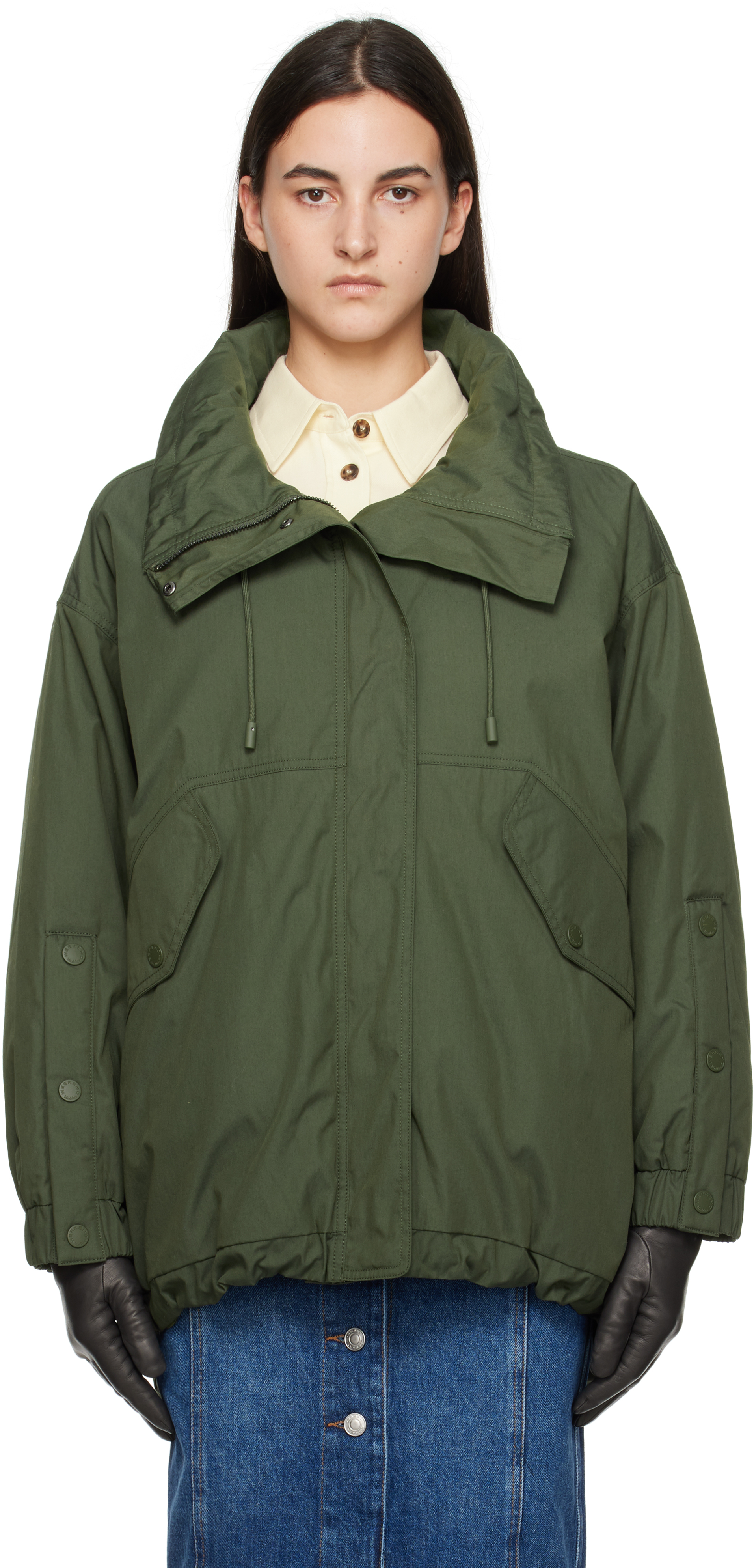 Khaki Ozieri Reversible Down Jacket