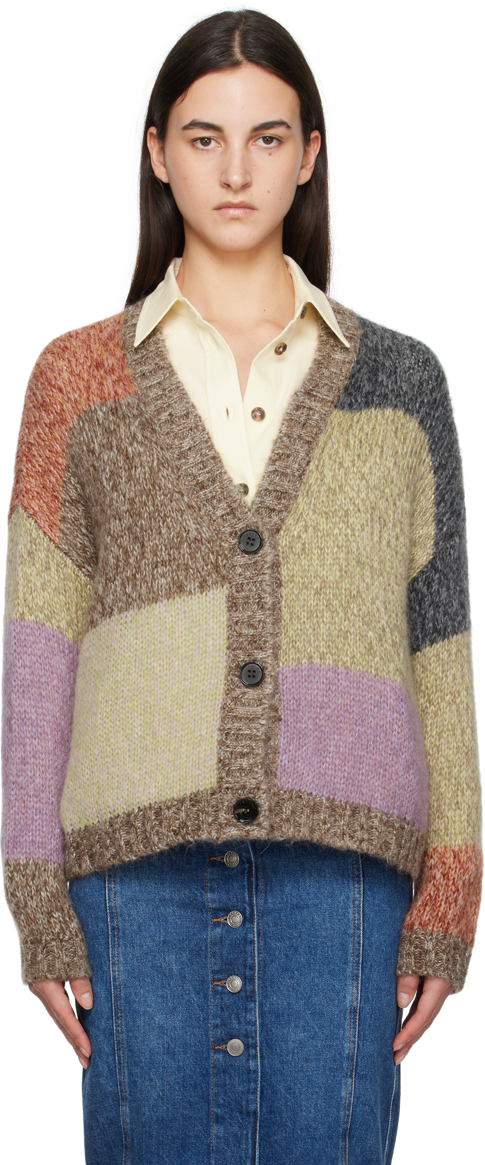 Multicolor Camera Cardigan