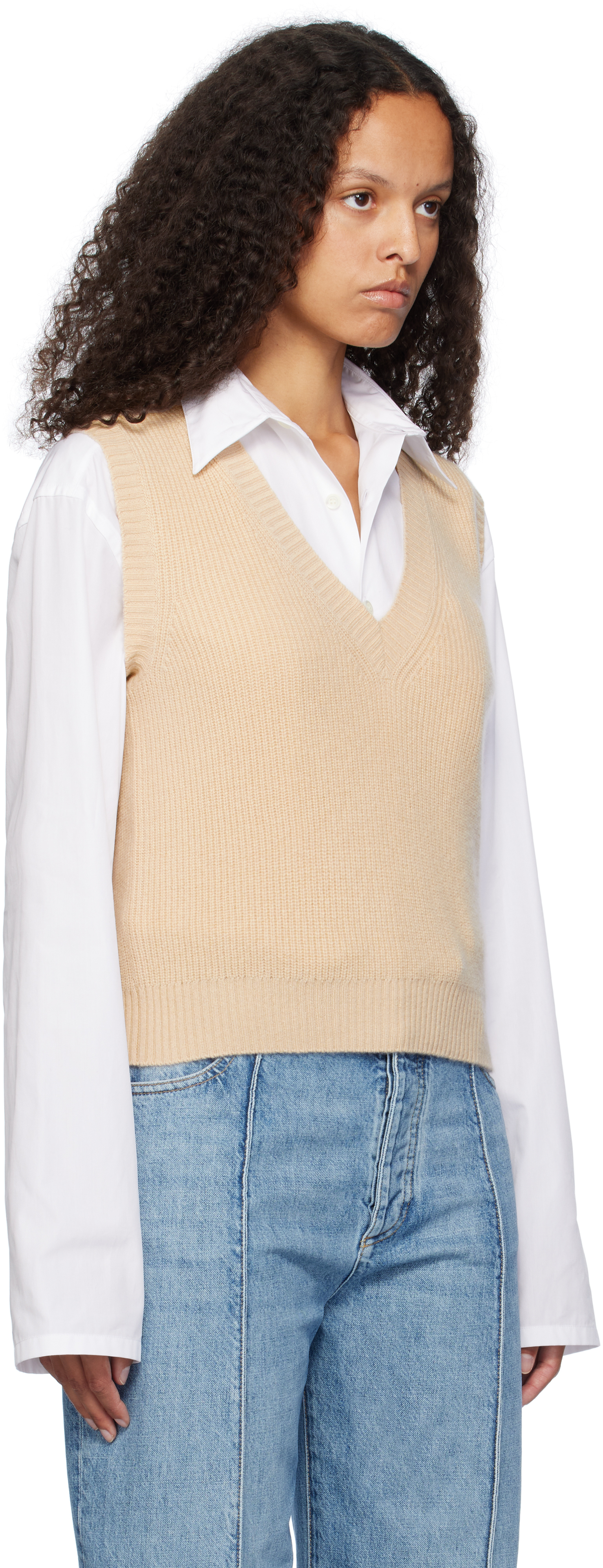 Weekend Max Mara Beige Dolce Vest In 002 Sand