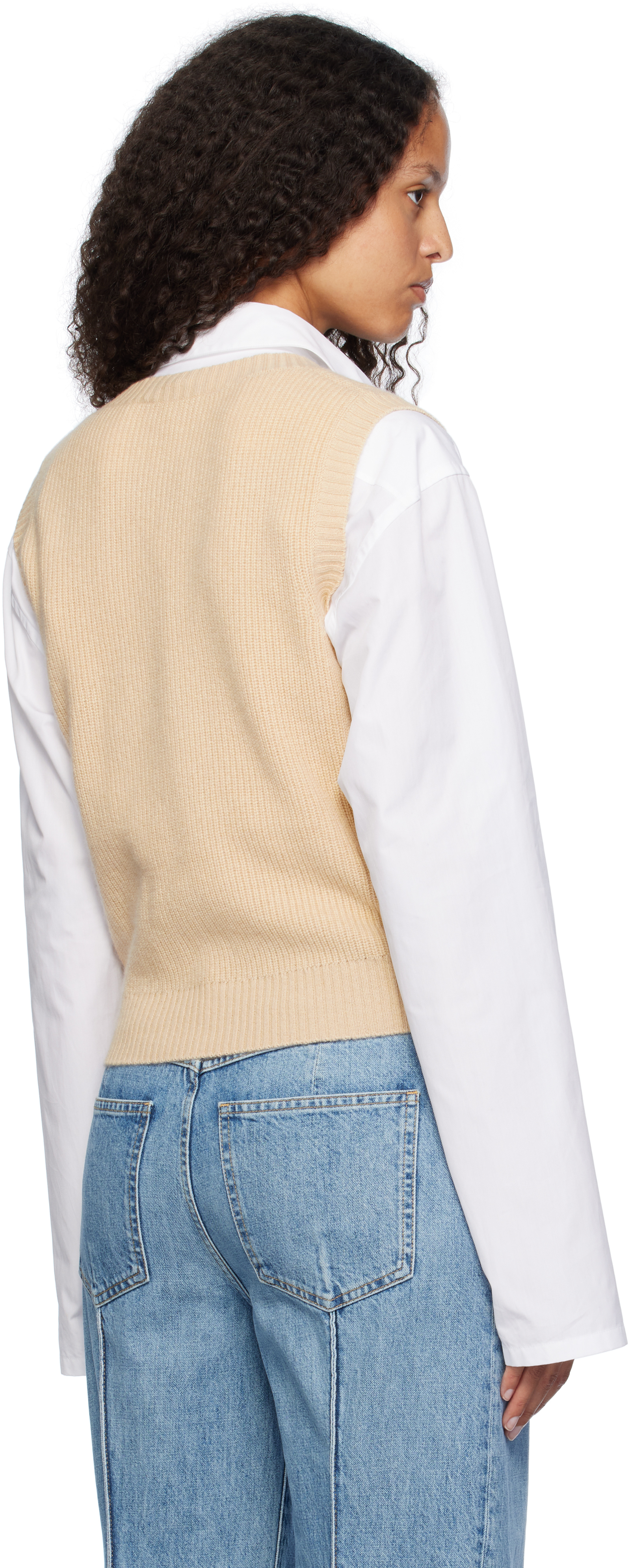 Weekend Max Mara Beige Dolce Vest In 002 Sand