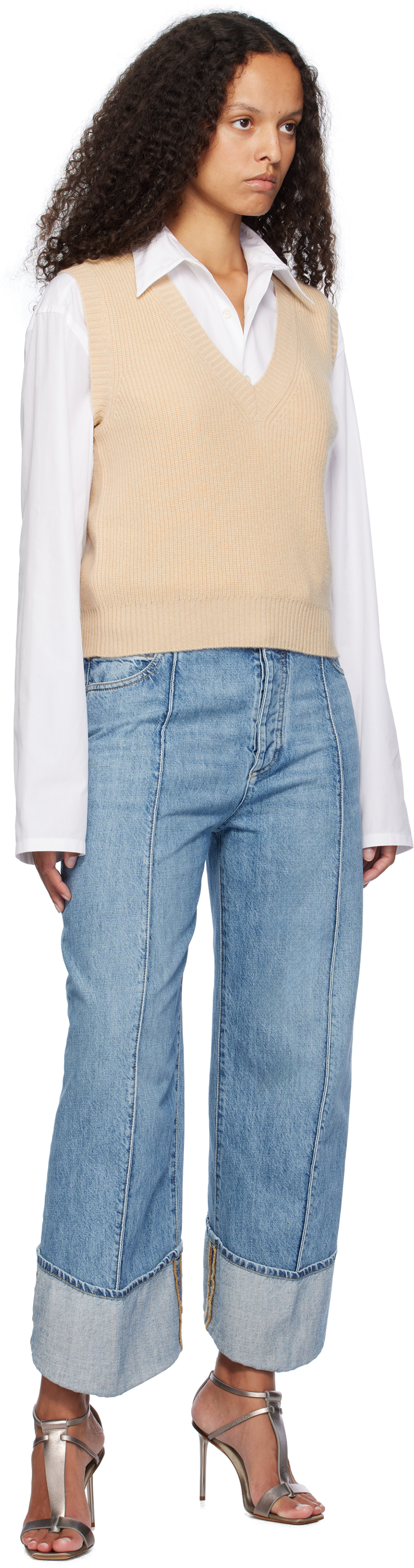 Weekend Max Mara Beige Dolce Vest In 002 Sand
