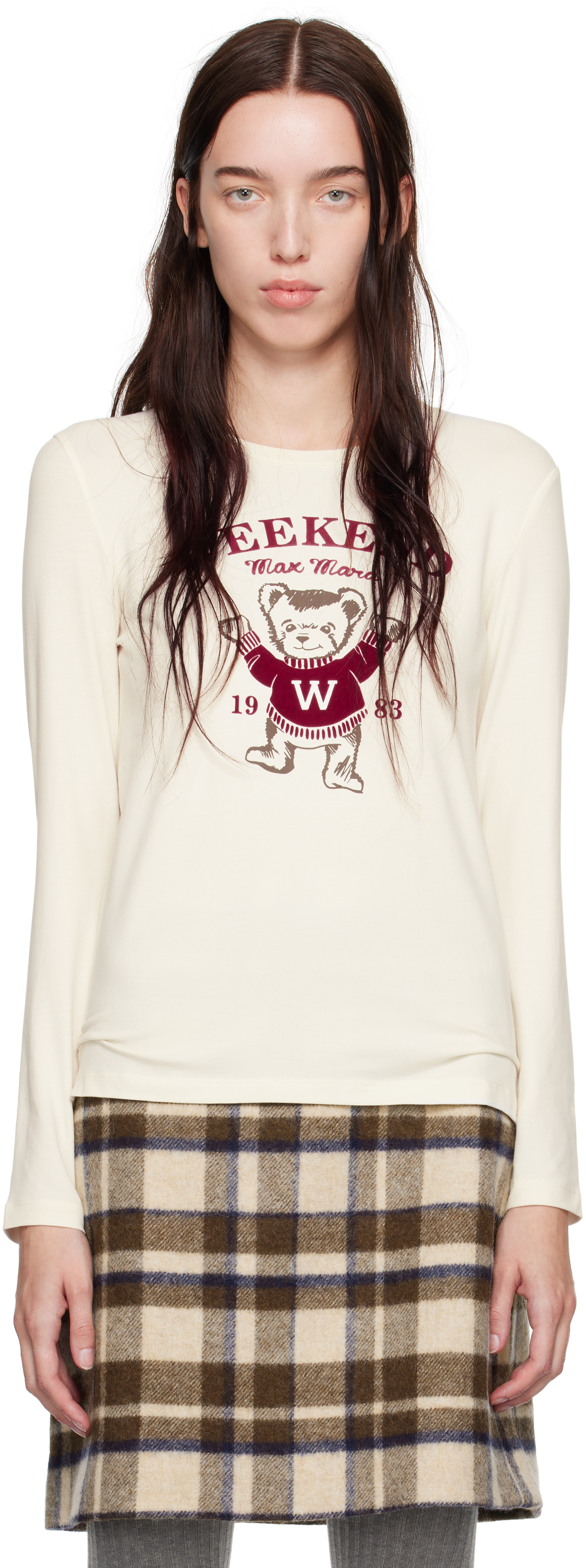 Weekend Max Mara Quinoa Printed Jersey T-shirt In White