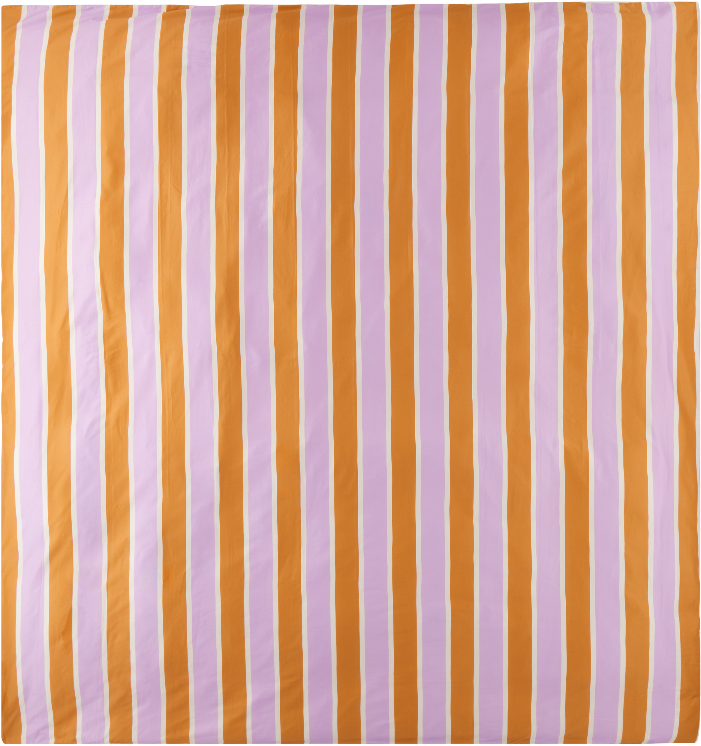 Dusen Dusen Orange & Purple Tommy Stripe Duvet Set, Full/queen In Tommy Stripe
