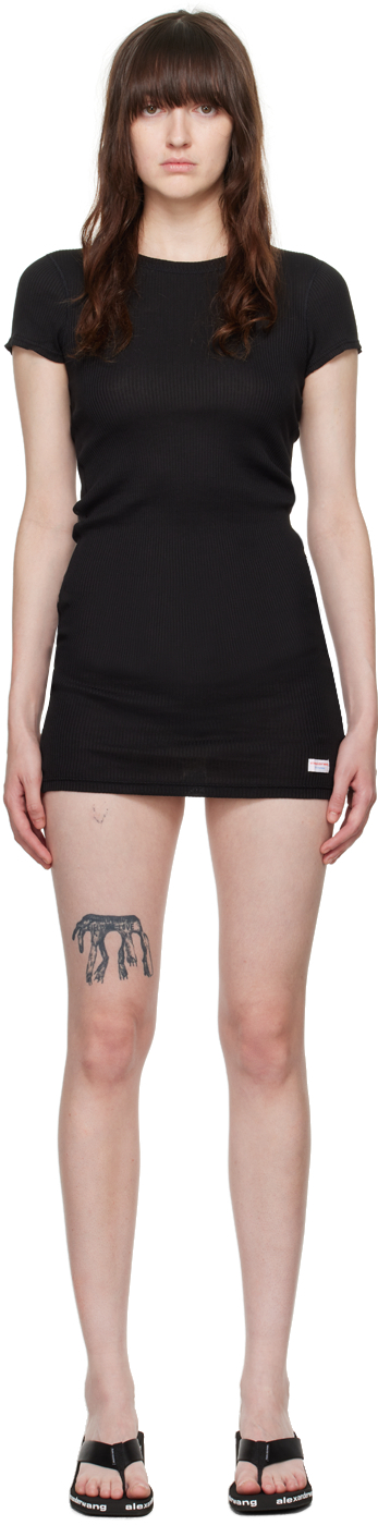 Alexander Wang ☆ブラック ロゴパッチ ミニワンピース Alexander Wangのブラック ロゴパッチ ミニワンピースがセール中