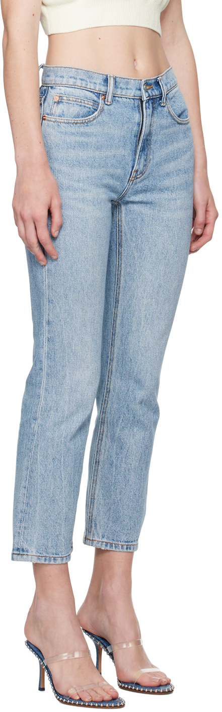 Alexander Wang Blue Og High-rise Stovepipe Jeans In Vntge F Indgo 471a