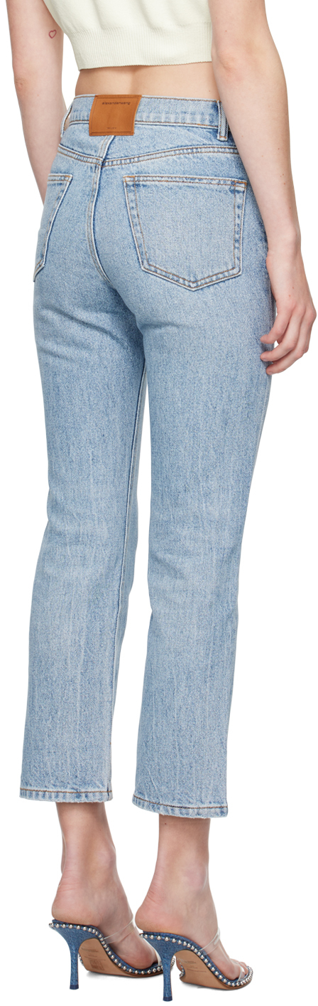Alexander Wang Blue Og High-rise Stovepipe Jeans In Vntge F Indgo 471a
