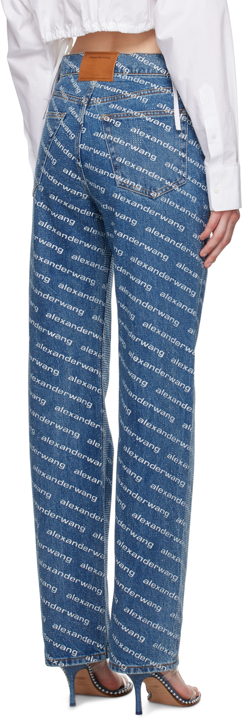 Alexander Wang Jeans In Deep Blue/wht 460