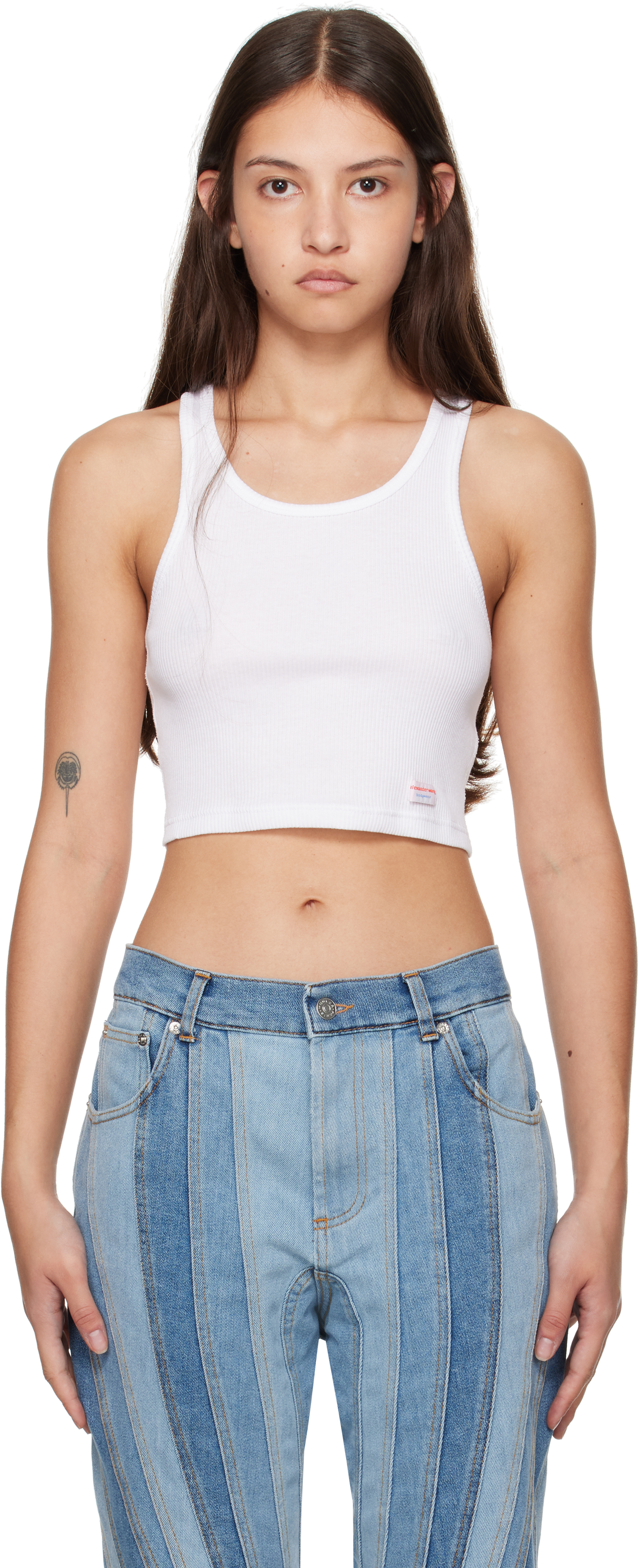 SSENSE Exclusive Gray Cropped Classic Tank Top