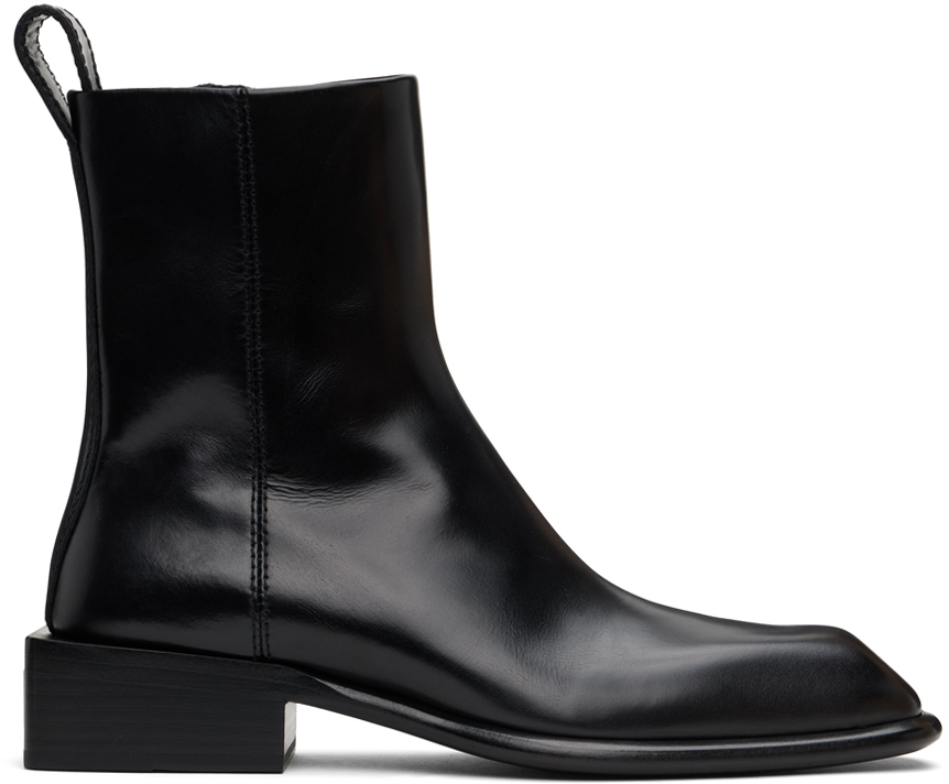 Shop Alexander Wang Black Throttle Ankle Boots